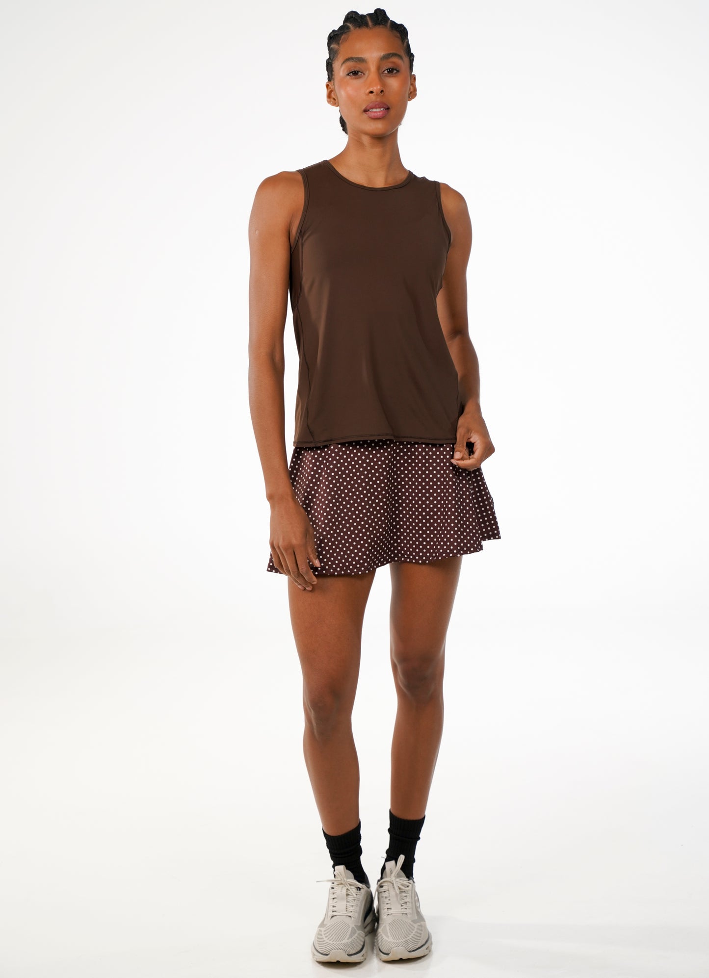 Court Short Saia 37cm (Cafe Poa)