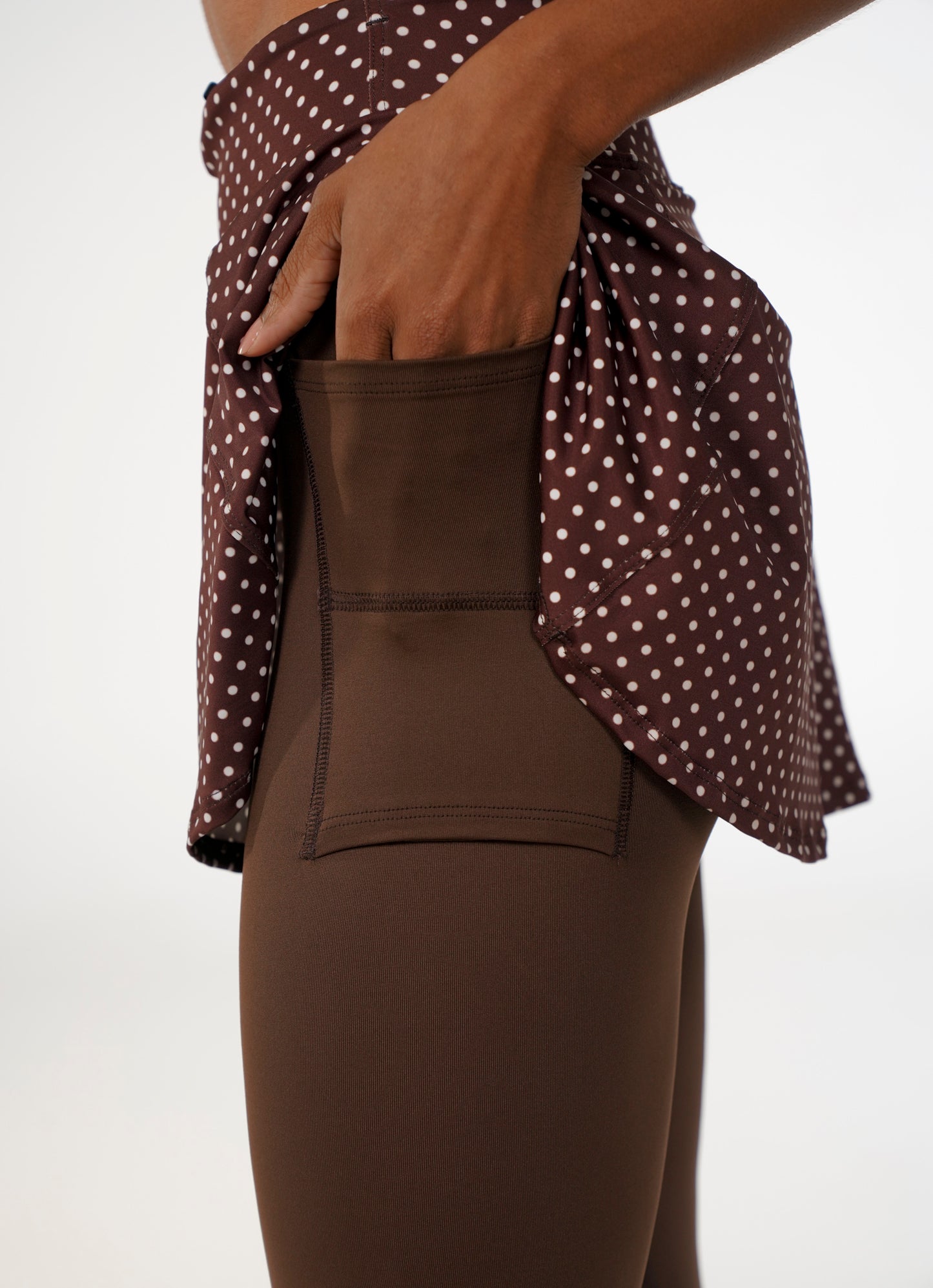 Legging com Saia Love (Cafe Poa)