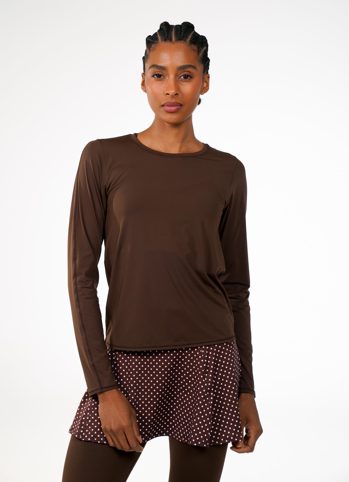 Legging com Saia Love (Cafe Poa)