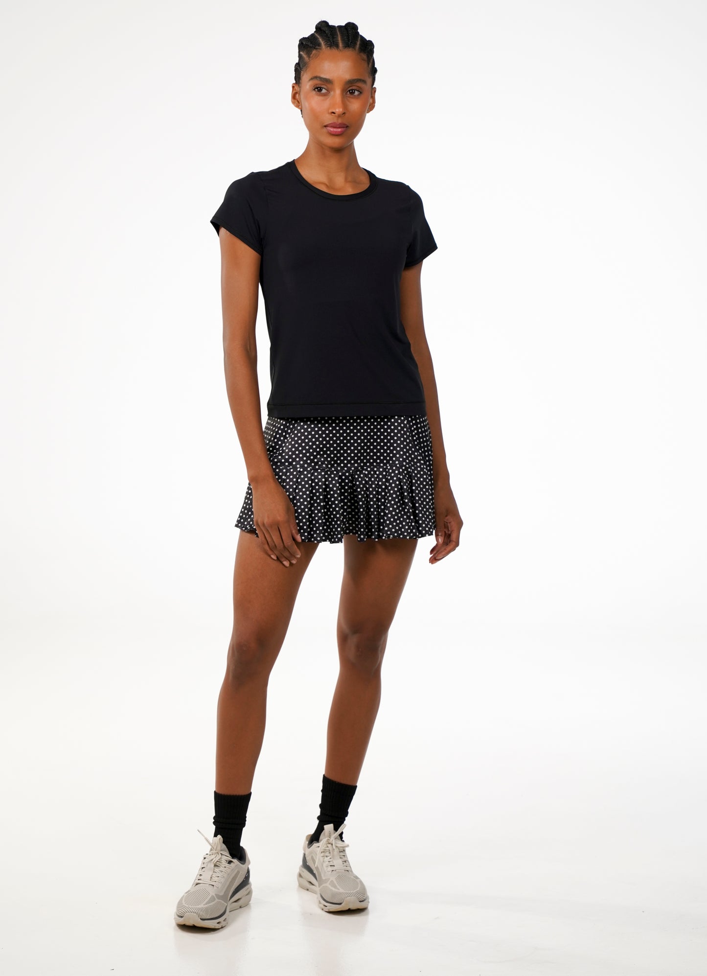 Short Saia Flirty (Black Polka Dot) 37cm